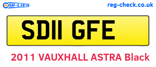 SD11GFE are the vehicle registration plates.