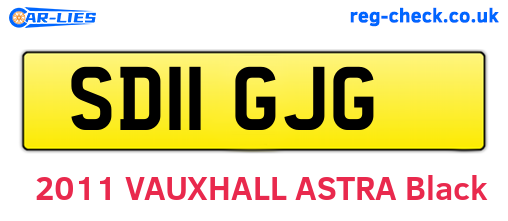 SD11GJG are the vehicle registration plates.