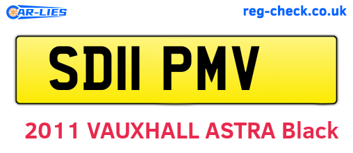 SD11PMV are the vehicle registration plates.
