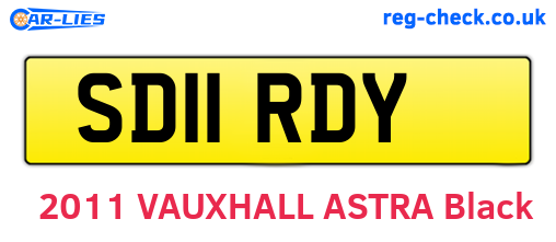 SD11RDY are the vehicle registration plates.