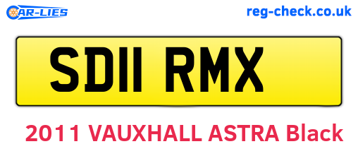 SD11RMX are the vehicle registration plates.