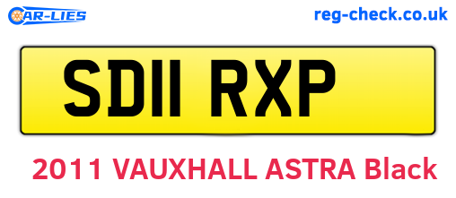 SD11RXP are the vehicle registration plates.