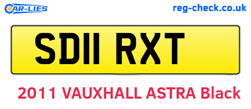 SD11RXT are the vehicle registration plates.