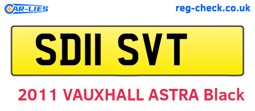 SD11SVT are the vehicle registration plates.