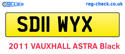 SD11WYX are the vehicle registration plates.