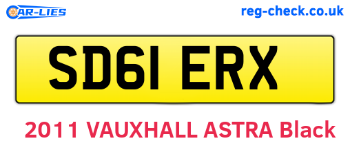 SD61ERX are the vehicle registration plates.
