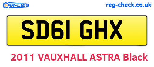 SD61GHX are the vehicle registration plates.