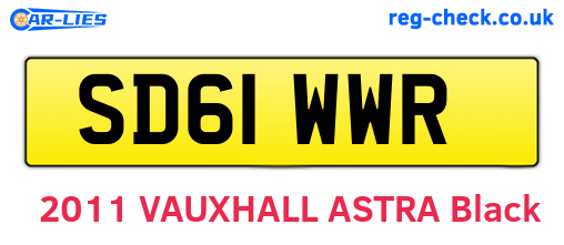 SD61WWR are the vehicle registration plates.