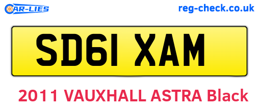 SD61XAM are the vehicle registration plates.