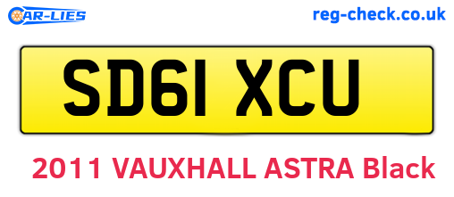 SD61XCU are the vehicle registration plates.