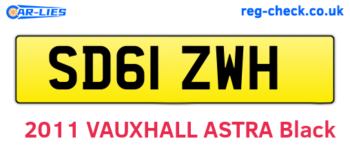 SD61ZWH are the vehicle registration plates.
