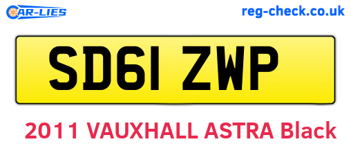 SD61ZWP are the vehicle registration plates.