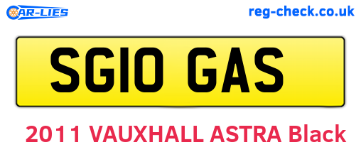 SG10GAS are the vehicle registration plates.