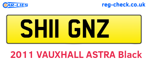 SH11GNZ are the vehicle registration plates.