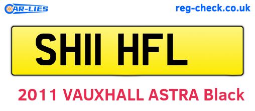 SH11HFL are the vehicle registration plates.