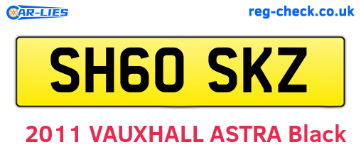 SH60SKZ are the vehicle registration plates.