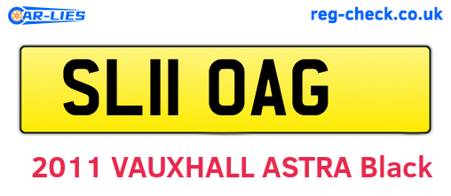 SL11OAG are the vehicle registration plates.