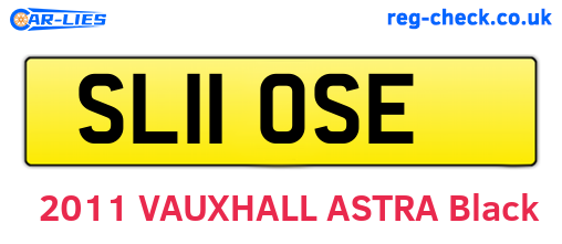 SL11OSE are the vehicle registration plates.