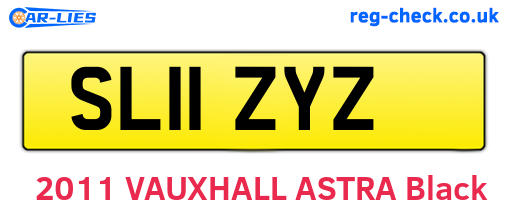 SL11ZYZ are the vehicle registration plates.