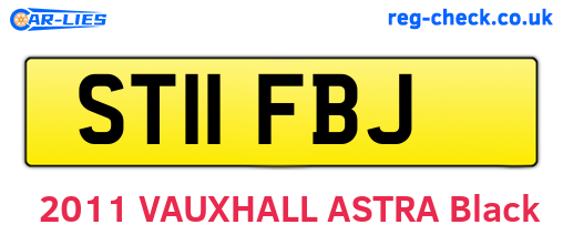 ST11FBJ are the vehicle registration plates.