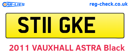 ST11GKE are the vehicle registration plates.