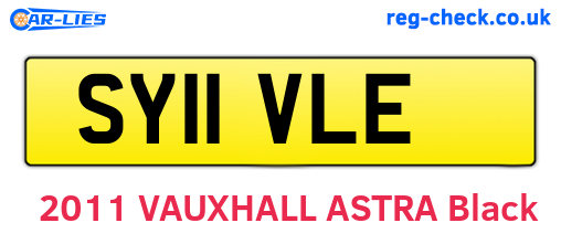 SY11VLE are the vehicle registration plates.