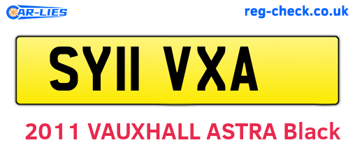 SY11VXA are the vehicle registration plates.