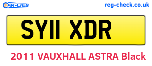 SY11XDR are the vehicle registration plates.