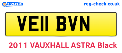 VE11BVN are the vehicle registration plates.