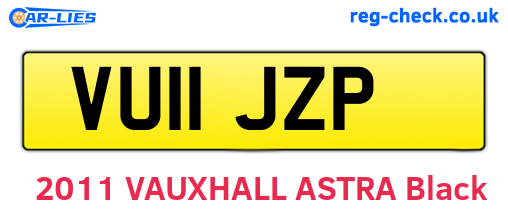 VU11JZP are the vehicle registration plates.
