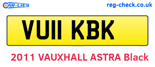 VU11KBK are the vehicle registration plates.