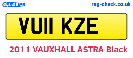 VU11KZE are the vehicle registration plates.