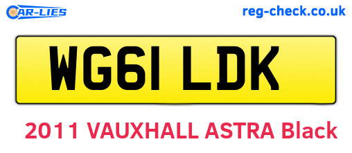 WG61LDK are the vehicle registration plates.