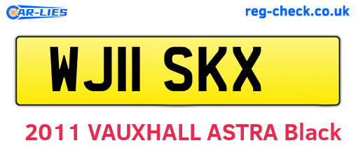 WJ11SKX are the vehicle registration plates.