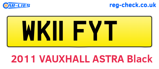 WK11FYT are the vehicle registration plates.