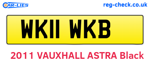 WK11WKB are the vehicle registration plates.