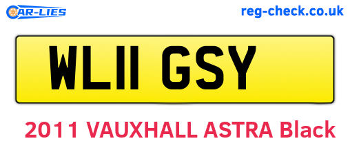 WL11GSY are the vehicle registration plates.
