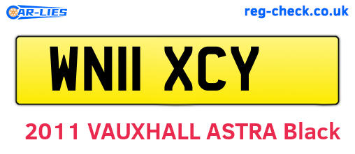 WN11XCY are the vehicle registration plates.