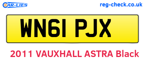 WN61PJX are the vehicle registration plates.