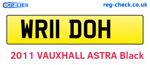 WR11DOH are the vehicle registration plates.