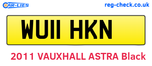 WU11HKN are the vehicle registration plates.