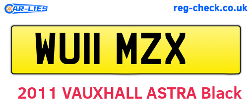 WU11MZX are the vehicle registration plates.