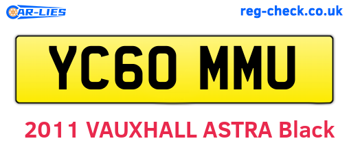 YC60MMU are the vehicle registration plates.