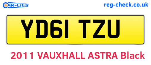 YD61TZU are the vehicle registration plates.