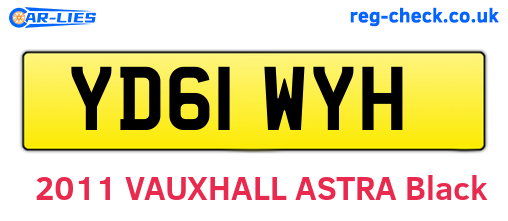 YD61WYH are the vehicle registration plates.