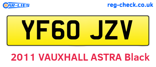 YF60JZV are the vehicle registration plates.