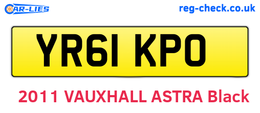 YR61KPO are the vehicle registration plates.