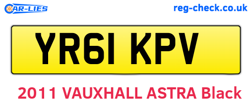 YR61KPV are the vehicle registration plates.