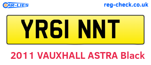 YR61NNT are the vehicle registration plates.