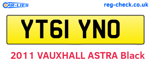 YT61YNO are the vehicle registration plates.